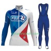 Cykeltøj Langærmet + Bib Cykelbukser 2017 FDJ N001